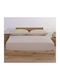 Nef-Nef Homeware Sheet for Single Bed with Elastic 100x200+30cm. Jersey 1020 Linen
