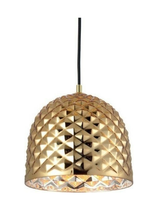 Aca Pendant Light Single-Light Bell for Socket E27 Beige