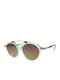 Bob Sdrunk Mark Green Crystal / Mirror 215 Damen Sonnenbrille mit Transparent Gestell und Grün Verlaufsfarbe Spiegel Linse