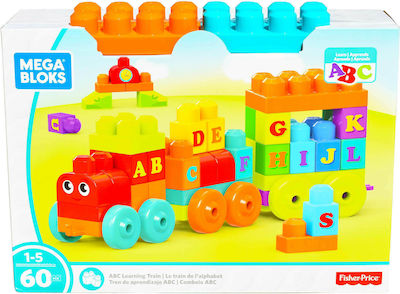 Mega Bloks Building Blocks Τρενάκι ABC for 1 - 5 Years 60pcs