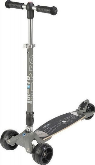 Micro Kids Scooter Foldable Monster Kickboard 3-Wheel for 12+ Years Gray