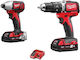 Milwaukee BLPP2C-202B Set Impact Drill Driver & Impact Screwdriver 18V with 2 2Ah Batteries and Case