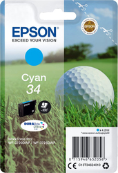 Epson 34 Μελάνι Εκτυπωτή InkJet Κυανό (C13T34624010)