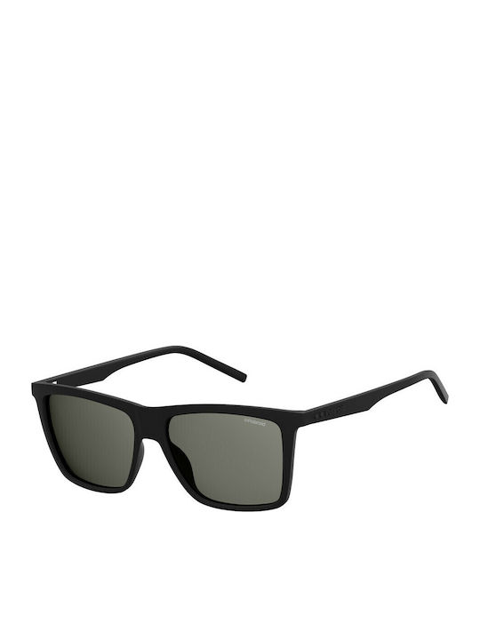 Polaroid Herren Sonnenbrillen mit Schwarzem Horn umrandetem Rahmen und Grauen Polarisiert Gläsern PLD2050/S 807/M9
