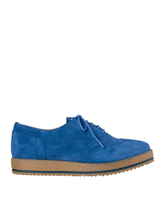 Γυναικεία Flatform Oxfords σε Μπλε Χρώμα