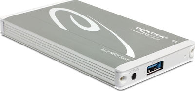DeLock Enclosure 2x M.2 Key B to USB 3.1 Gen2 wi Case for Hard Drive M.2 SATA III with Connection USB 3.1 Silver 42568