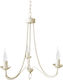 Aca Chandelier Candlestick 3xE14 White DLA0433