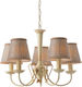 Aca Chandelier Lampshade 5xE14 Beige 55cm DL8315