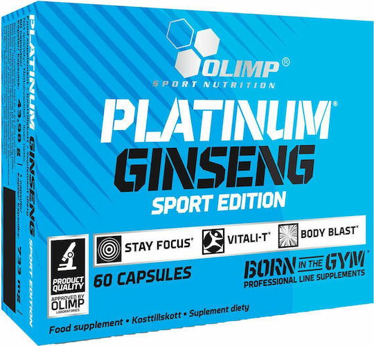 Olimp Sport Nutrition Platinum Ginseng 550mg Special Food Supplements 60 Capsules