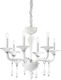 Ideal Lux Chandelier Candlestick 6xE14 White 93cm 068183