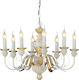 Ideal Lux Chandelier Candlestick 8xE14 White 64cm 012872