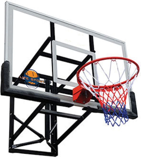Life Sport SBA030 Μπασκέτα με Ταμπλό 140x80εκ. και Διχτάκι