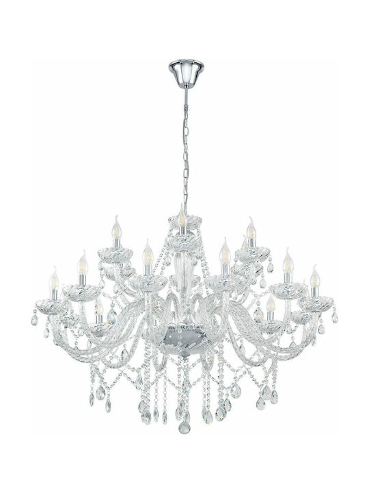 Eglo Basilano Candelabru 18xE14 Ø100cm cu Lumân...