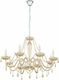 Eglo Basilano Chandelier Candlestick 8xE14 Honey 82cm 39093