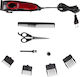 Adler Set Profesional Mașină de Tuns Electricitate Roșu AD 2825