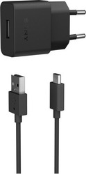 Sony Φορτιστής με Θύρα USB-A και Καλώδιο USB-C Μαύρος (1304-4007)