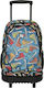 Lyc Sac Rock N Roll Denim School Bag Trolley Elementary, Elementary Multicolour