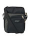 Polo Fabric Shoulder / Crossbody Bag Strike Small with Zipper, Internal Compartments & Adjustable Strap Black 13x9x17cm