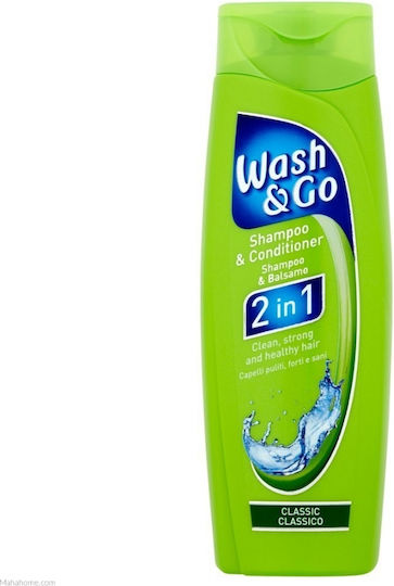 Wash & Go 2 in 1 Classic Σαμπουάν κατά της Πιτυρίδας για Όλους τους Τύπους Μαλλιών 200ml