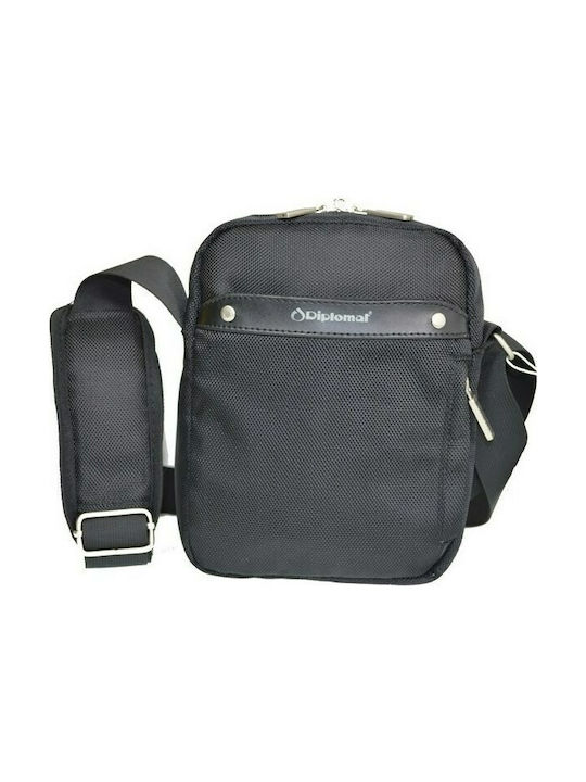 Diplomat LV112 Ανδρική Τσάντα Ώμου / Χιαστί σε Μαύρο χρώμα