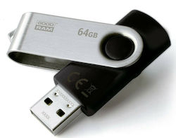 GoodRAM UTS2 64GB USB 2.0 Stick Ασημί