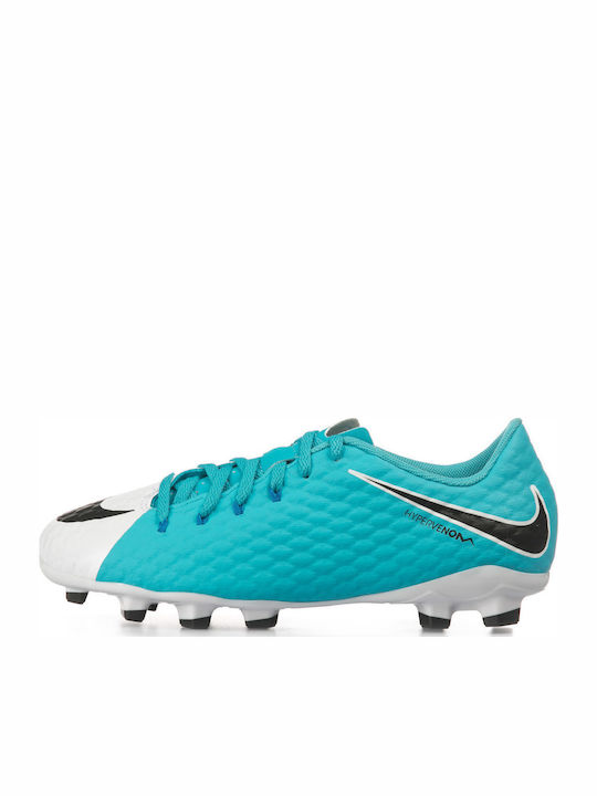 Παιδικά Ποδοσφαιρικά Παπούτσια Hypervenom Phelon III με Τάπες Τιρκουάζ