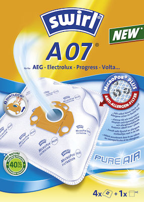 Swirl A07 Vacuum Cleaner Bags 4pcs Compatible with AEG / Electrolux Vacuum Cleaners