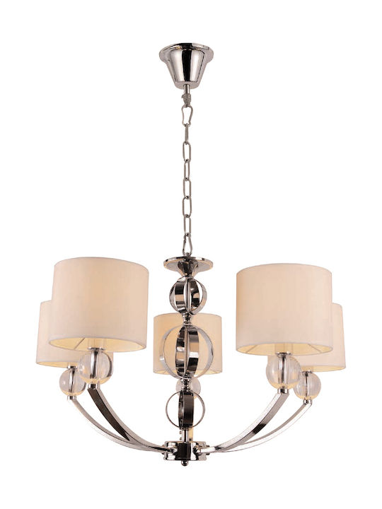 Elmark Maya Chandelier Lampshade 5xE27 Silver 955MAYA5