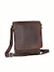 Leather Men's Bag Messenger Brown