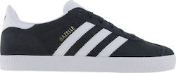 Adidas Gazelle Kids Sneakers with Laces Dark Grey Heather / Footwear White / Gold Metallic