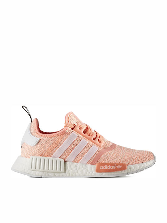 Adidas NMD_R1 Γυναικεία Sneakers Sun Glow / Cloud White / Haze Coral