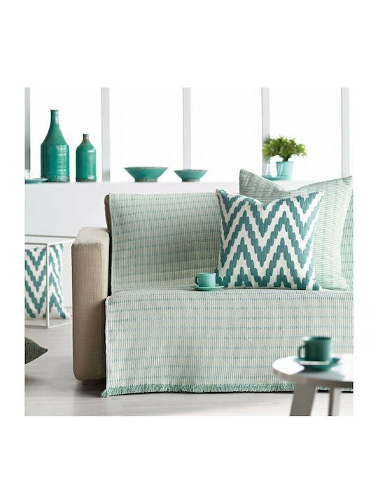 Gofis Home Armchair Throw 2 Sides 476/11 Aqua 180x180cm Green