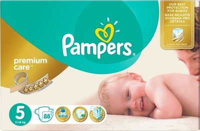 Pampers Scutece cu bandă adezivă Premium Care Premium Care Nr. 5 pentru 11-18 kgkg 88buc