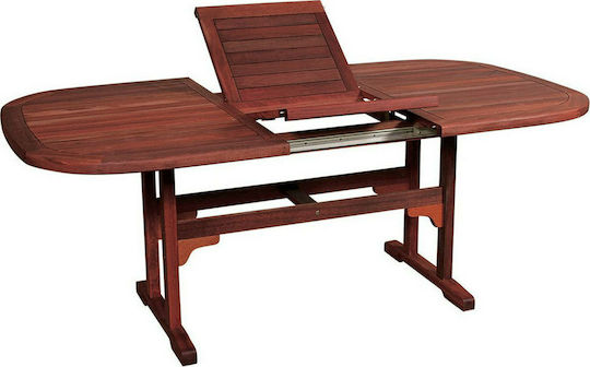 Tisch Ausziehbar Red Shorea 150x100x75cm