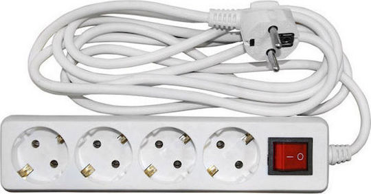 Adeleq Power Strip 4 Positions with Switch