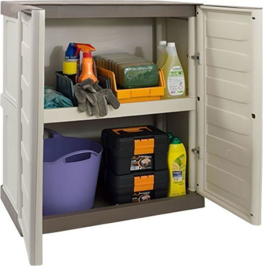 Double-Leaf Cabinet Made of Polypropylene with 1 Shelf 70x39x85.5 cm