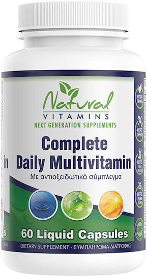 Natural Vitamins Complete Daily Multivitamin Πολυβιταμίνη για Ενέργεια, Ενίσχυση του Ανοσοποιητικού & τα Μαλλιά 60 κάψουλες