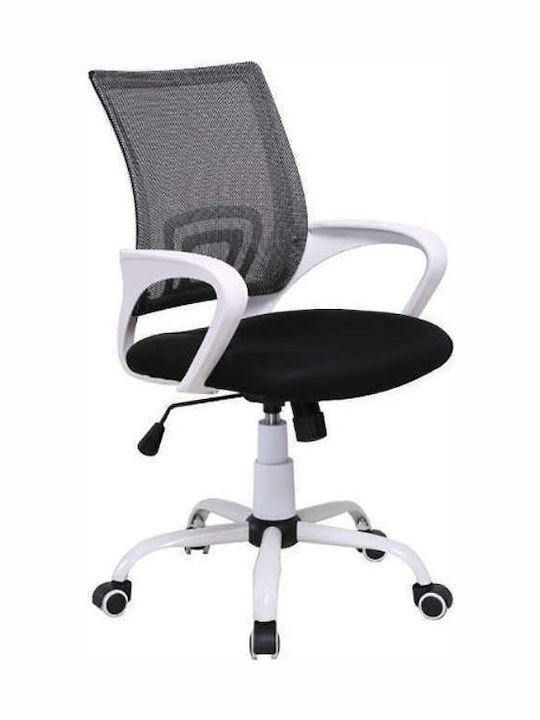 Καρέκλα Γραφείου με Μπράτσα A1850-W Μαύρη Zita Plus