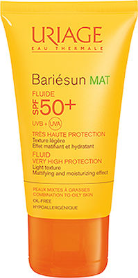 Uriage Bariesun Mat Fluid Αδιάβροχη Αντηλιακή Λοσιόν Προσώπου SPF50 50ml