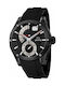 Jaguar Watch Chronograph Battery with Black Rubber Strap J681/2