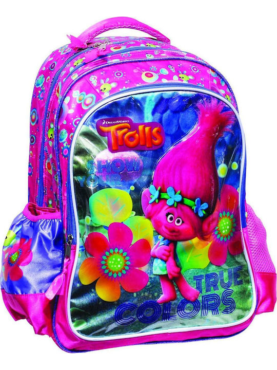 Gim Trolls Girls School Bag Backpack Elementary, Elementary Multicolored