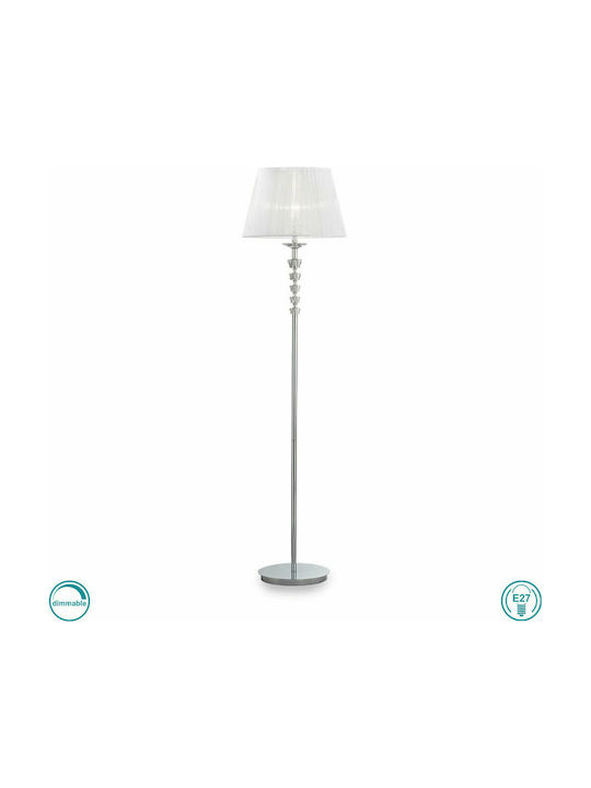 Ideal Lux Pegaso PT1 Floor Lamp H165xW40cm. with Socket for Bulb E27 White