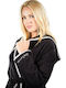 Guy Laroche Linda Women's Hooded Bathrobe Black