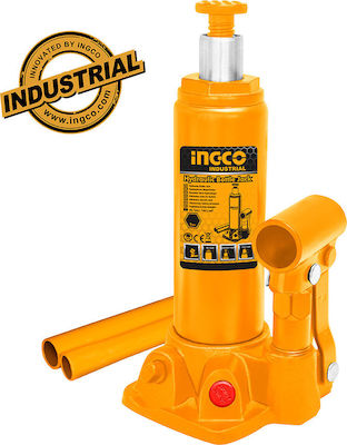 Ingco Hydraulic Car Jack with Lifting Height up to 41.3cm and Lifting Weight up to 6 Tons