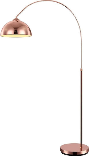 Globo Lighting Newcastle Floor Lamp Height 196x30cm with E27 Lamp Bulb Base Copper Colour