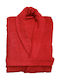 Viopros Classic Bademantel mit Kragen Red 480gr/m²