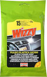 Arexons Wizzy Plastic Cleaner Shiny Cleaning / Polishing and Protective Wipes for Car Dashboard 30pcs