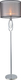 Elmark Stehleuchte H156.5xB40cm. mit Fassung für Lampe E27 Silber