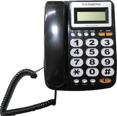 KX-T2025CID Office Corded Phone for Seniors Black