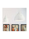 Aca Roxanne Pendant Light White Bell with Socket E27 35x31cm